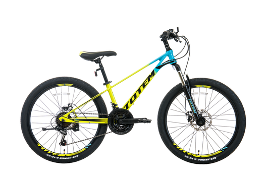 BICICLETA DE MAGNESIO TOTEM MTB ARO 24 MOD MARTIN AMARILLO