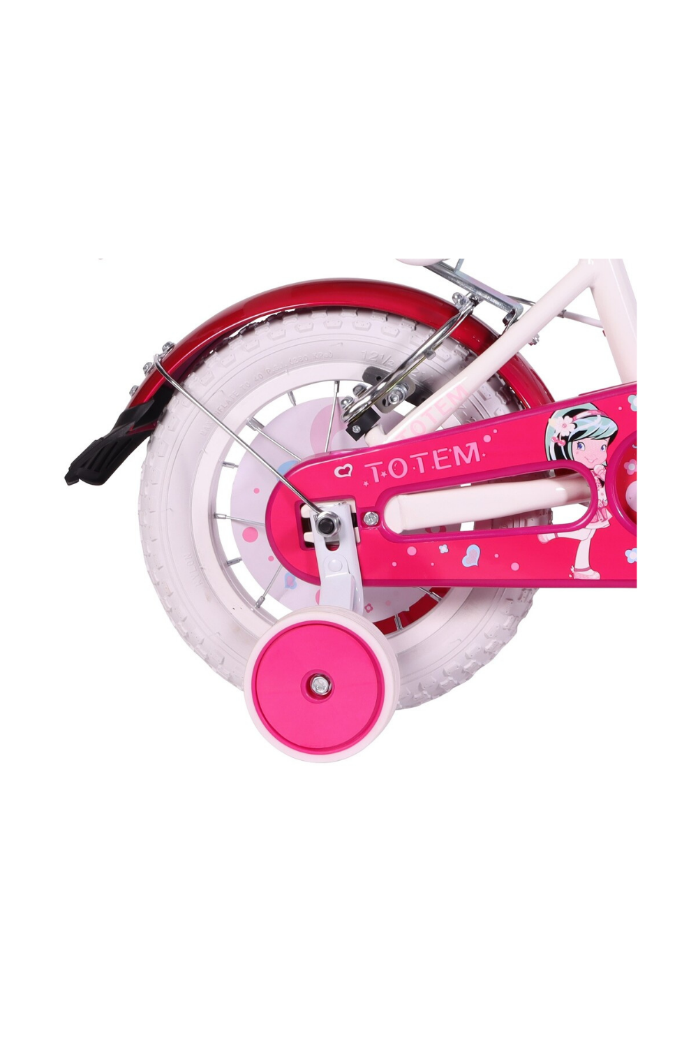 BICICLETA TOTEM INFANTIL ARO 12 PRETTY GIRL COLOR BLANCO