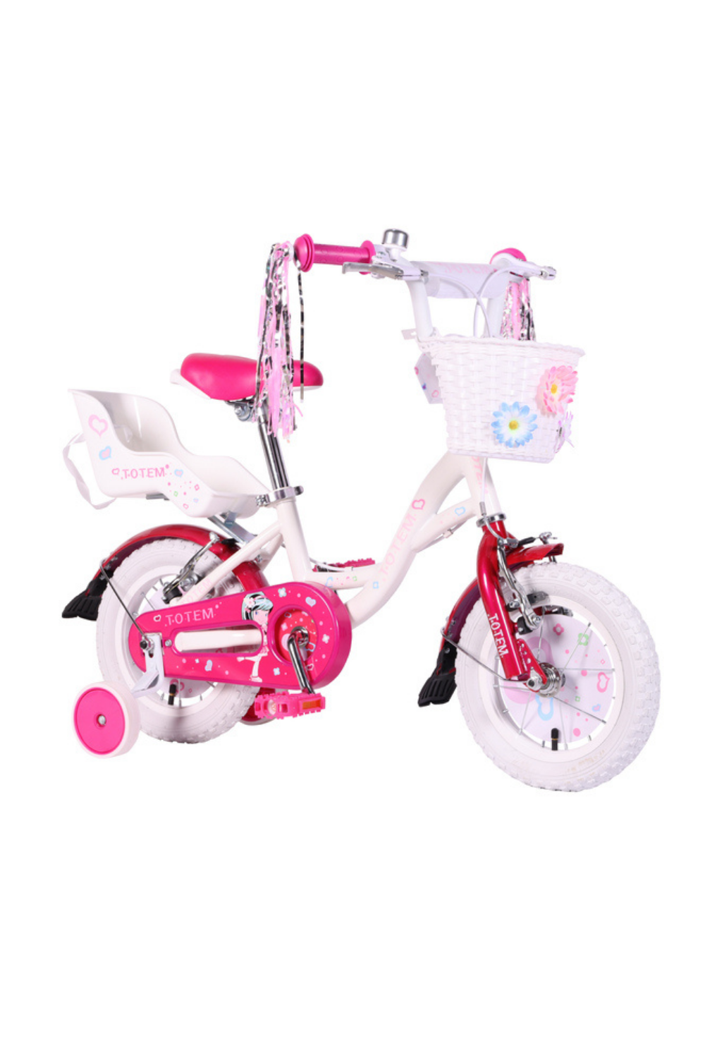 BICICLETA TOTEM INFANTIL ARO 12 PRETTY GIRL COLOR BLANCO